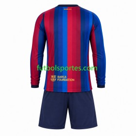 Camiseta FC Barcelona Niño Primera Equipación 2026/2027 Manga Larga